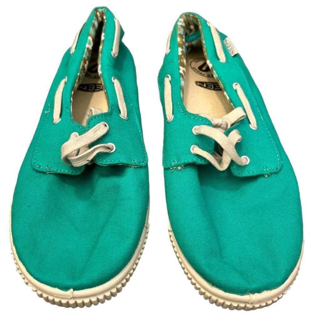 Keen Maderas Pool Green Vegan Slip On Canvas Deck Boat Shoes (Size 9.5)